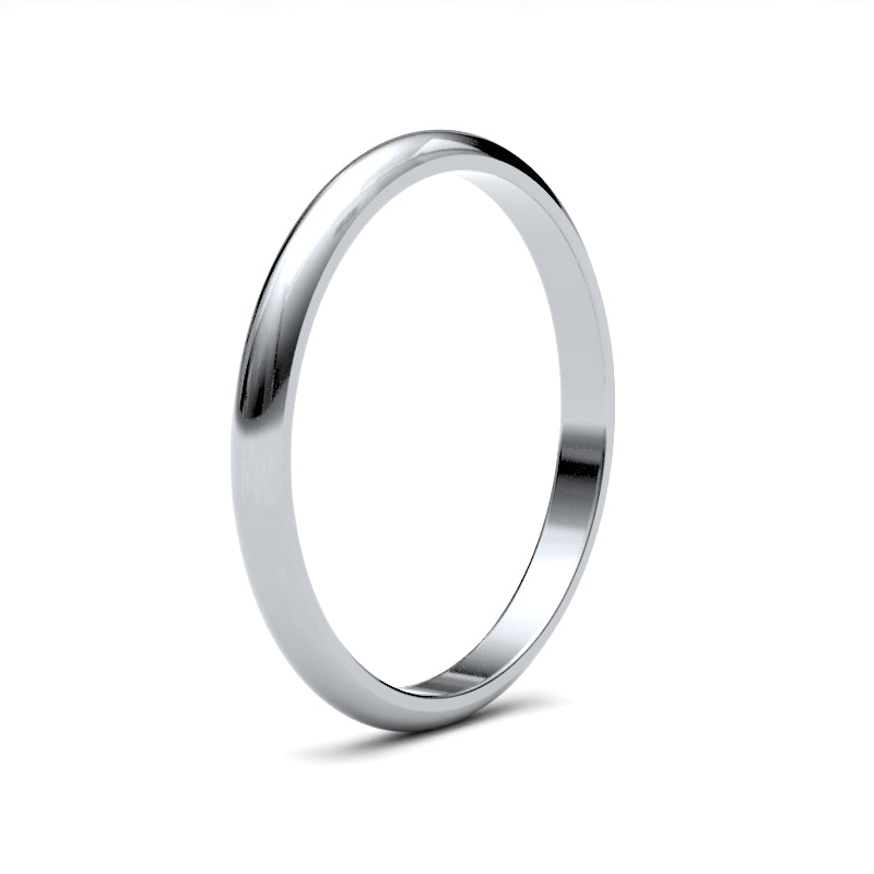 D-Shape Profile Wedding Band for Brides