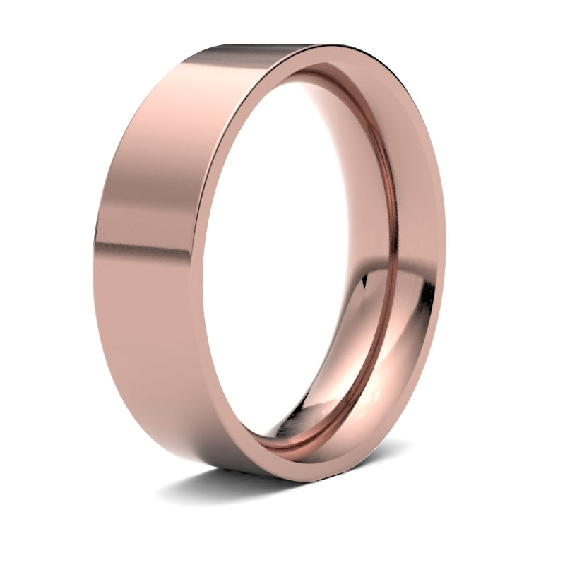 Gents Flat Court Profile Wedding Bands.