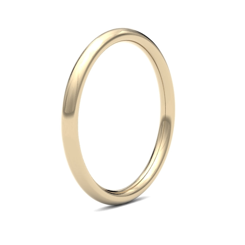 Classic Ladies Court Profile Wedding Ring - Elegant Simplicity