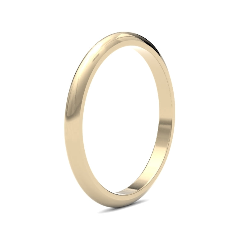 D-Shape Profile Wedding Band for Brides