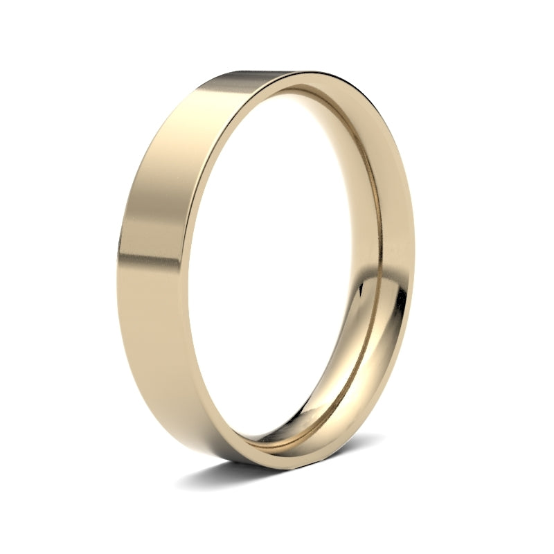 Men's classic flat court wedding band