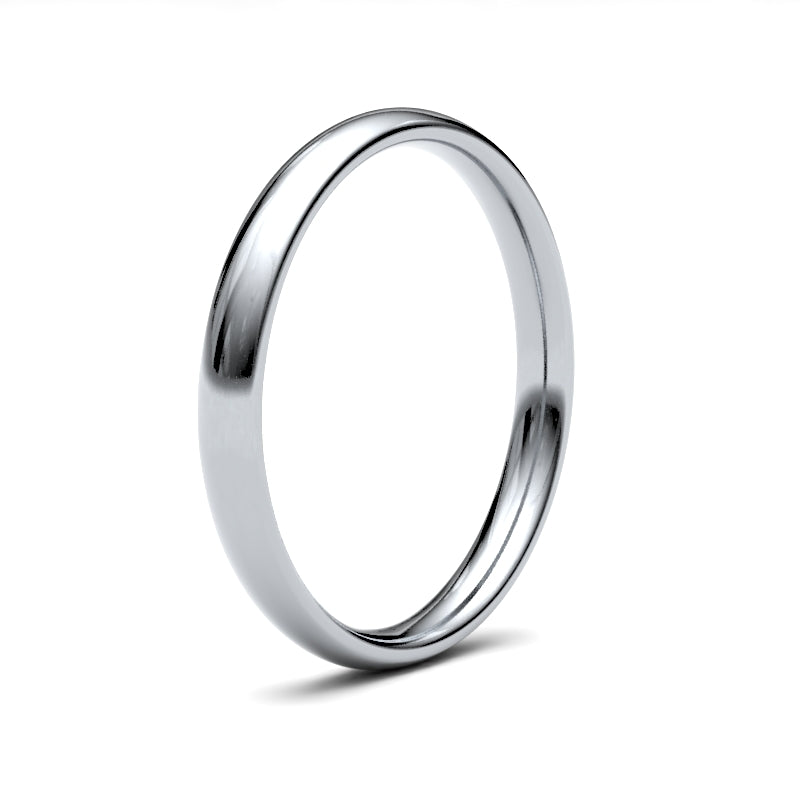 Classic Ladies Court Profile Wedding Ring - Elegant Simplicity