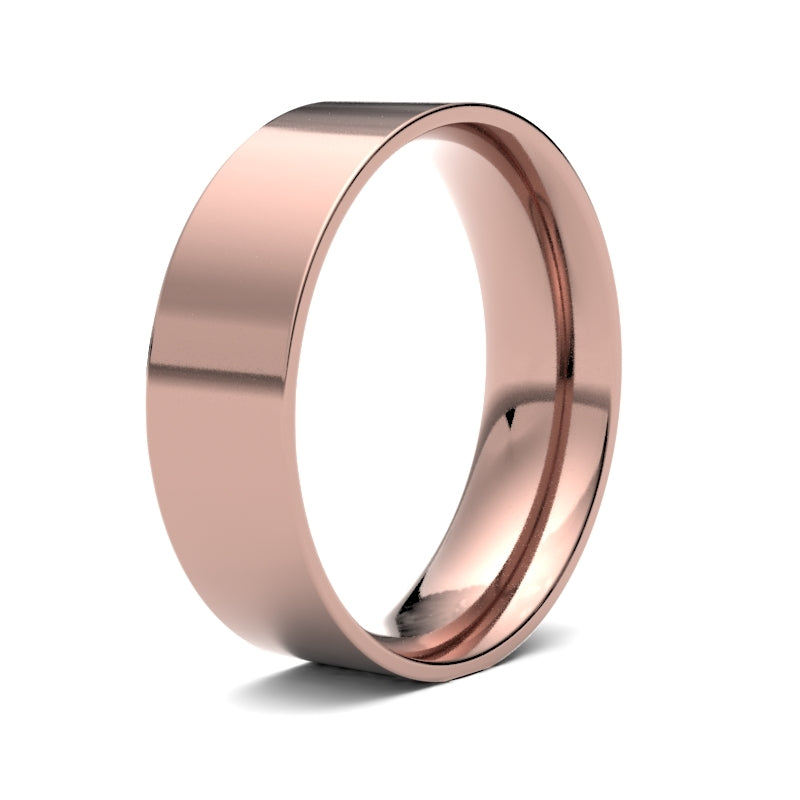 Gents Flat Court Profile Wedding Bands.