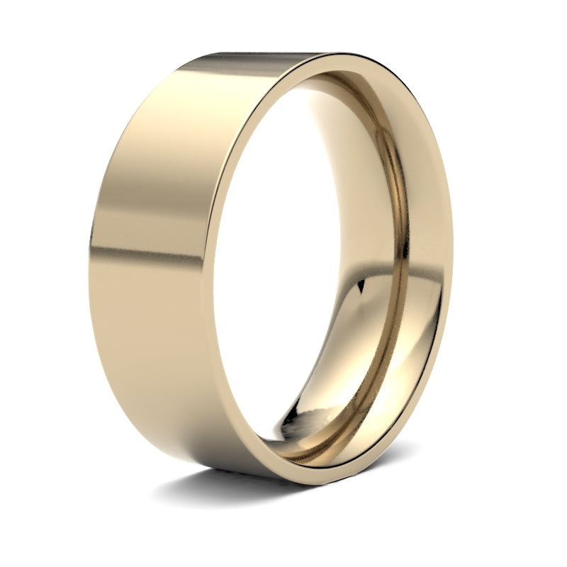 Gents Flat Court Profile Wedding Bands.