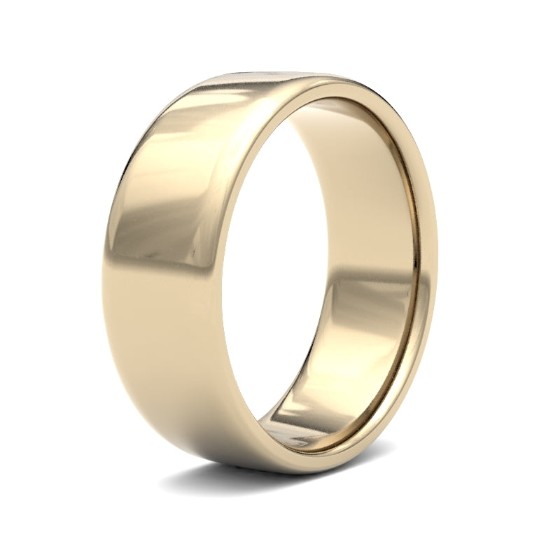 Gents Soft Court Profile Wedding Bands.