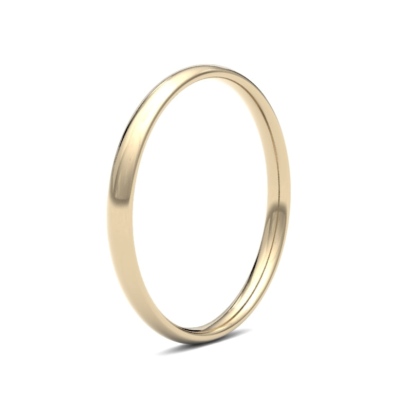 Classic Ladies Court Profile Wedding Ring - Elegant Simplicity