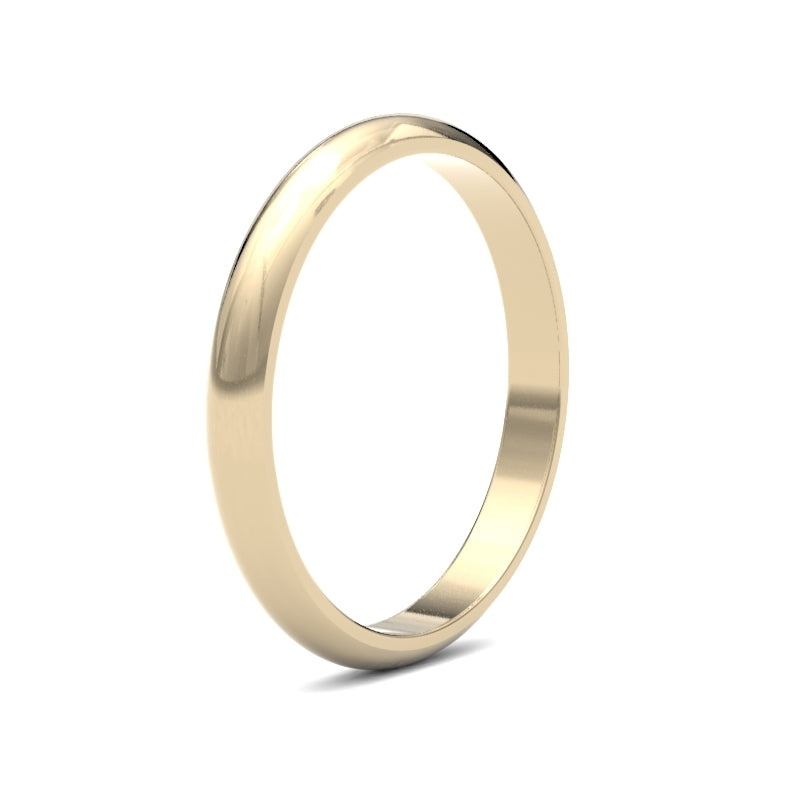 D-Shape Profile Wedding Bands for Her.