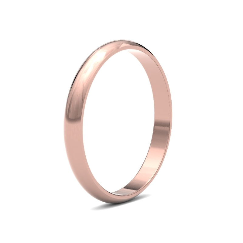 D-Shape Profile Wedding Bands for Her.