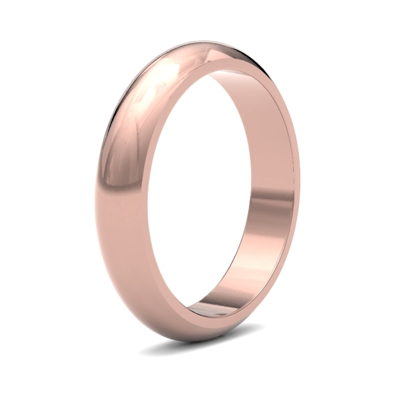 Classic D-Shape Wedding Band for Grooms