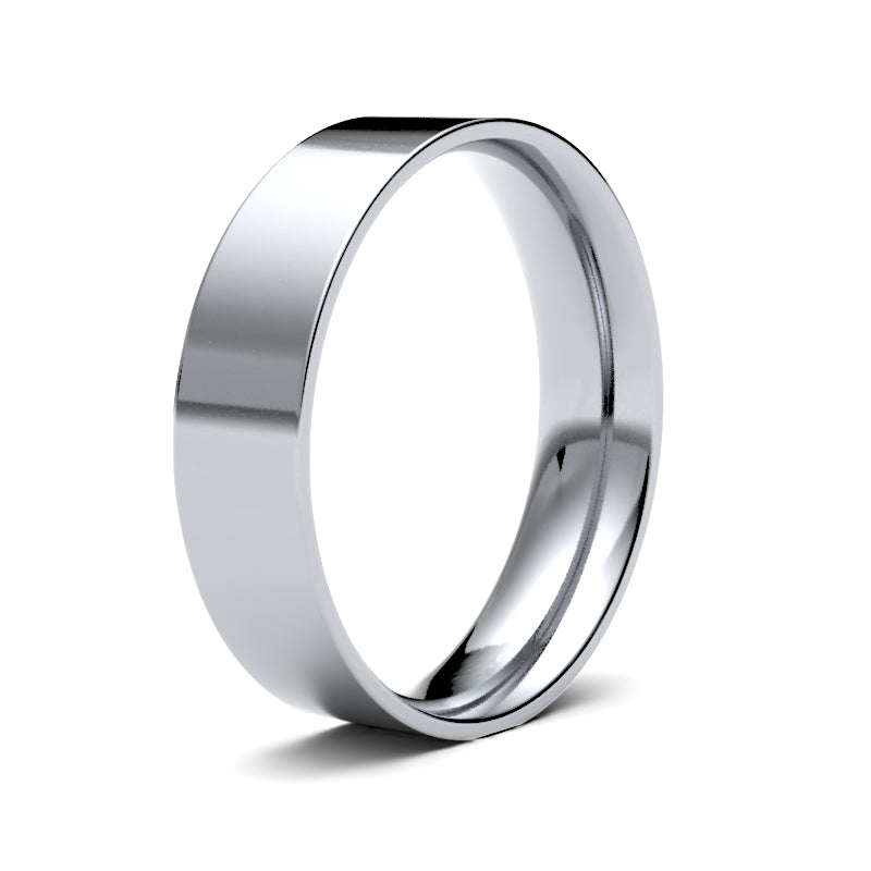 Men's classic flat court wedding band