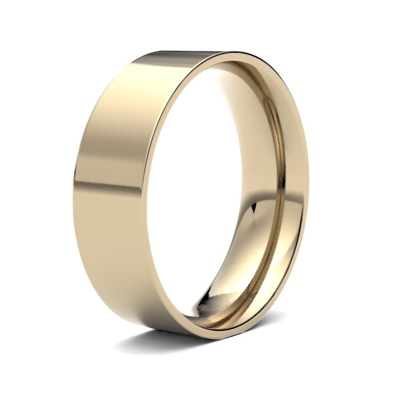 Gents Flat Court Profile Wedding Bands.