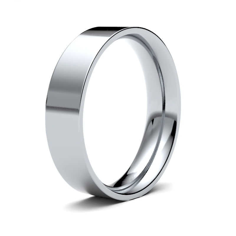 Men's classic flat court wedding band