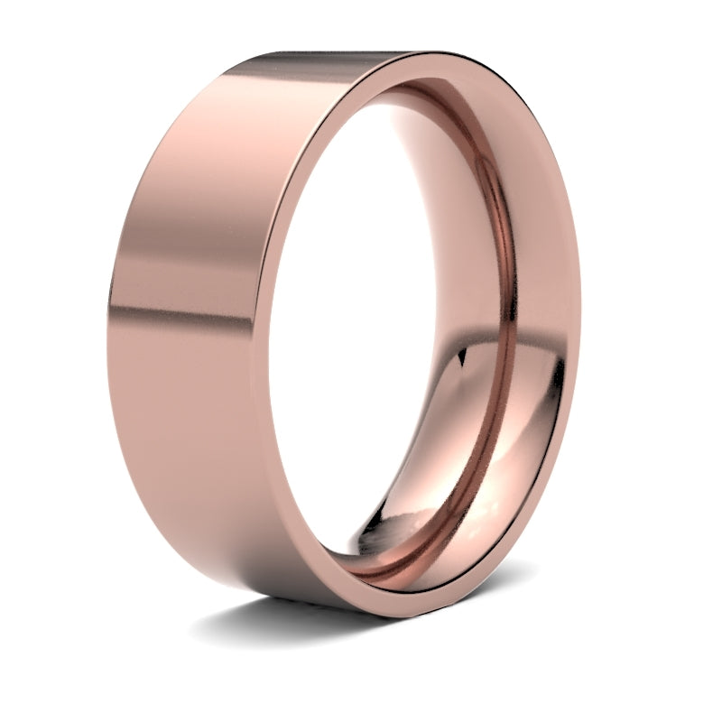 Gents Flat Court Profile Wedding Bands.