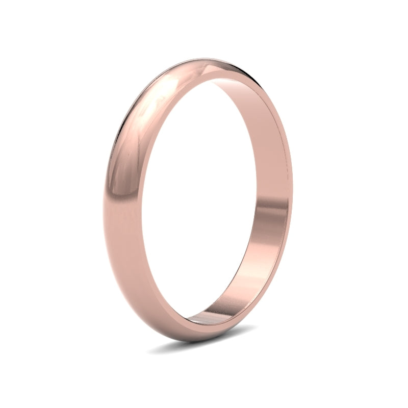 D-Shape Profile Wedding Bands for Her.