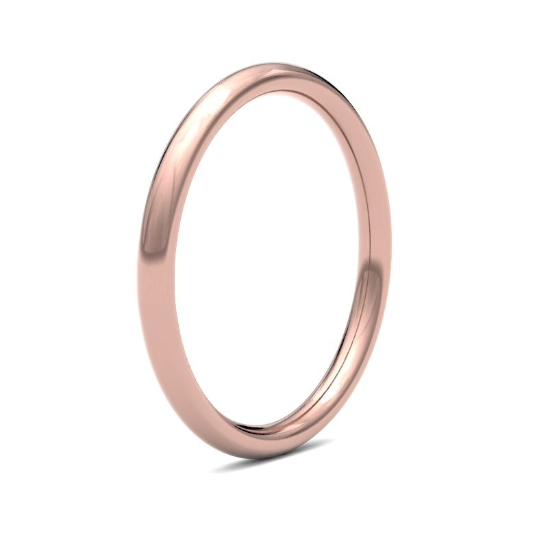 Classic Ladies Court Profile Wedding Ring - Elegant Simplicity