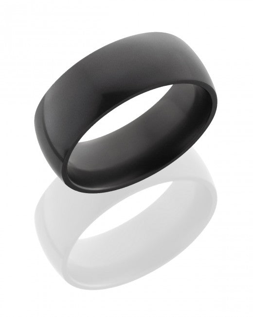 Domed Black Diamond Ring - Matte Finish. Henry D Johnstone Jewellers, Alderley Edge, Poynton, Cheshire.