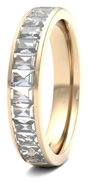 Sparkle and Sophistication: Baguette Cut Diamond Channel Set Wedding Bands.