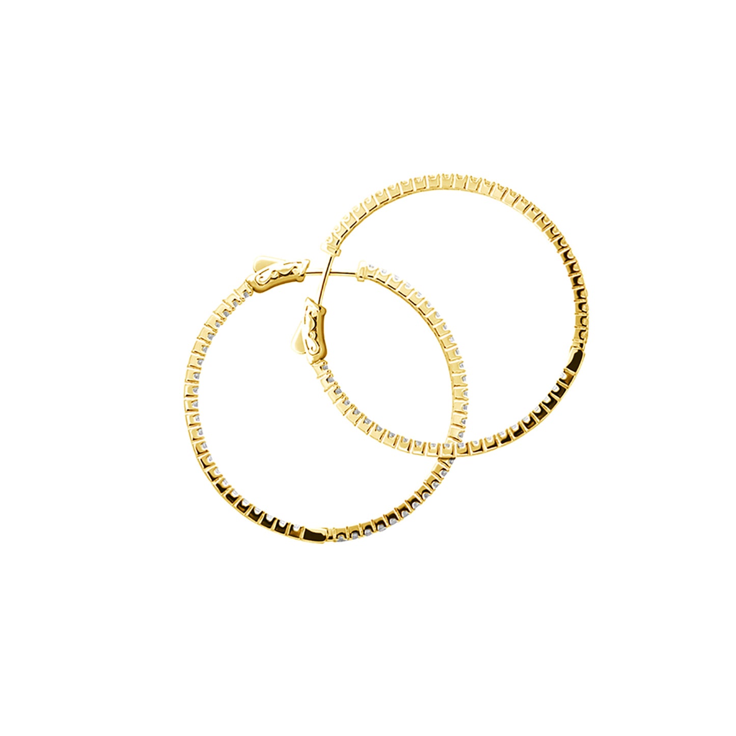 Carat 'Amaia' medium hoops in vermeil - CE925Y-AMAI