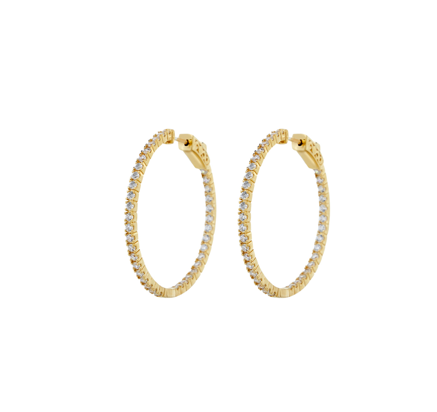 Carat 'Amaia' medium hoops in vermeil - CE925Y-AMAI