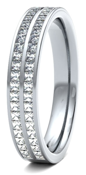 Princess Cut Diamond Double Row Ring
