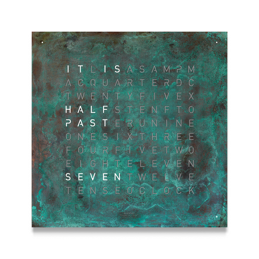 QLOCKTWO Earth 45 Creator's Edition Vintage Copper Clock. Henry D Johnstone Jewellers. Alderley Edge, Poynton, Cheshire.