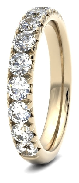 Exquisite Round Brilliant Cut Diamond Wedding Bands in French Pave / Fish Tail Setting