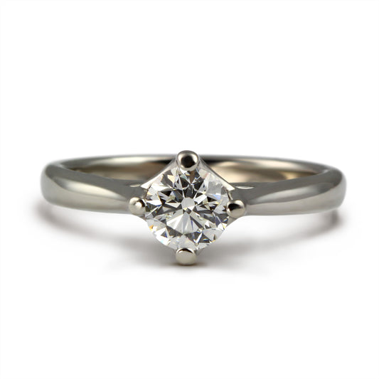Bespoke: Platinum Brilliant-Cut Diamond Solitaire Ring (0.70ct, F SI2, GIA)