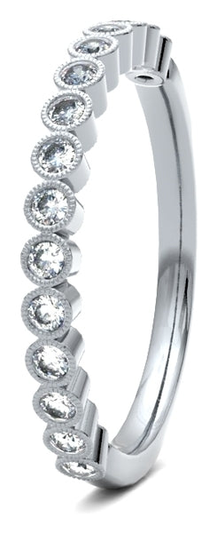 Vintage-inspired Milligrain Bezel Diamond Ring