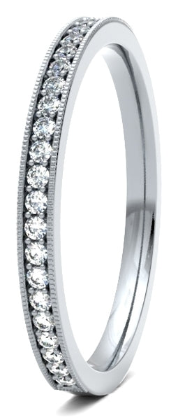 Customizable Round Brilliant Cut Diamond Millgrain Channel Claw Collection
