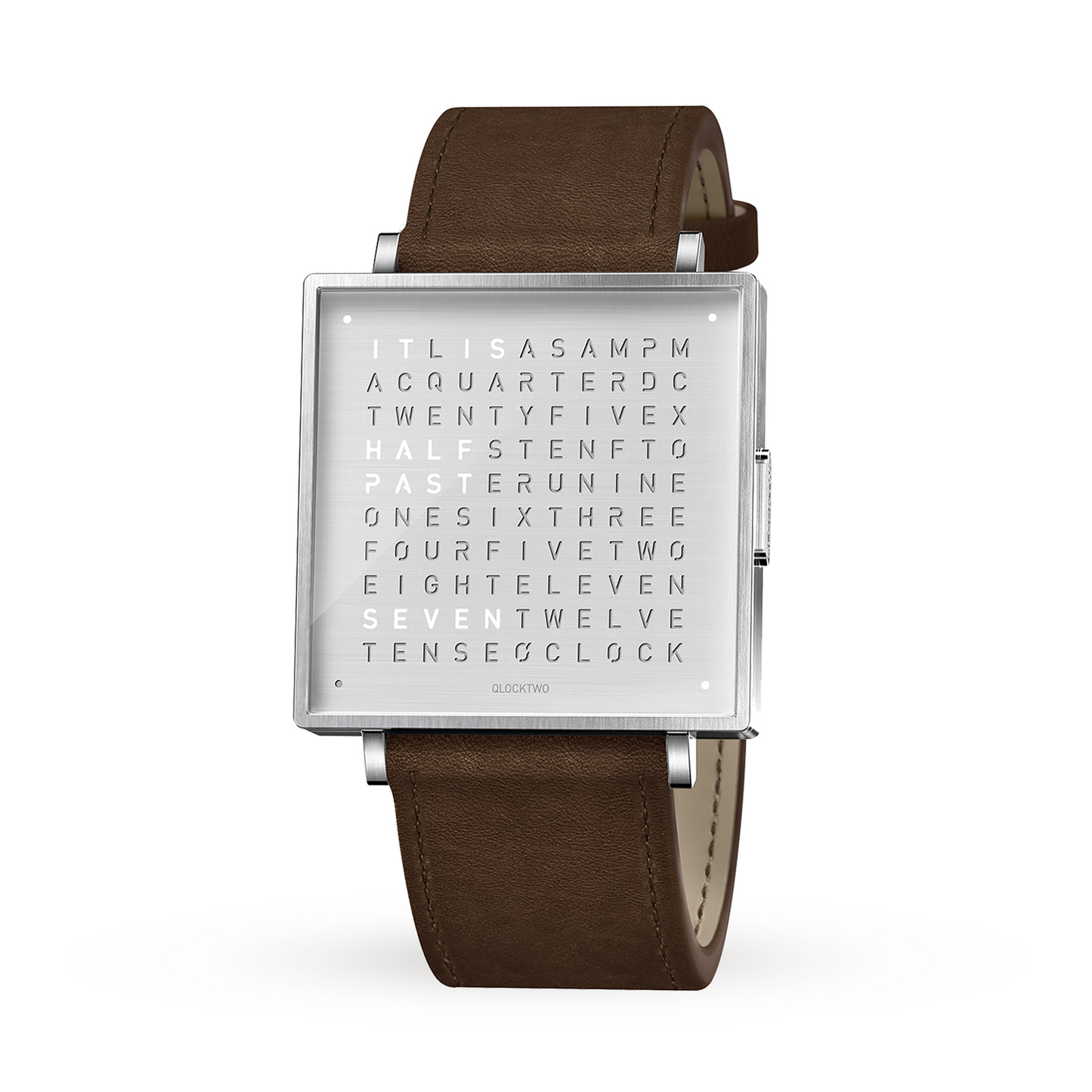 QLOCKTWO W Stainless Steel Strap Watch