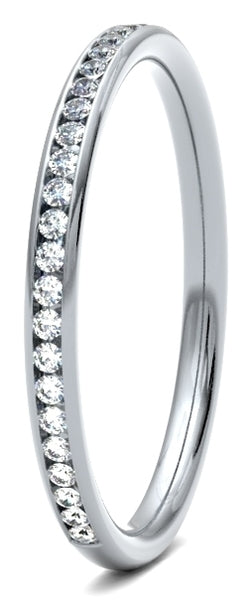 Round Brilliant Cut Diamond Channel Set Wedding Band