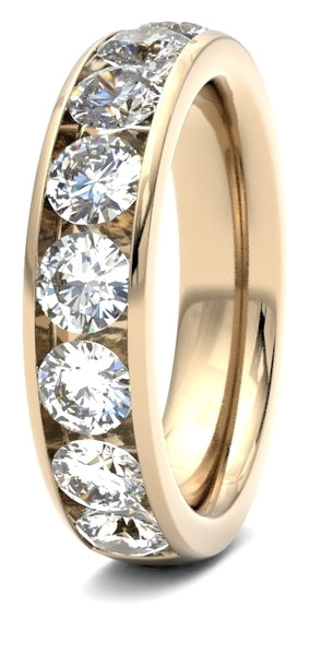 Refined Romance: Round Brilliant Cut Diamond Wedding Bands.