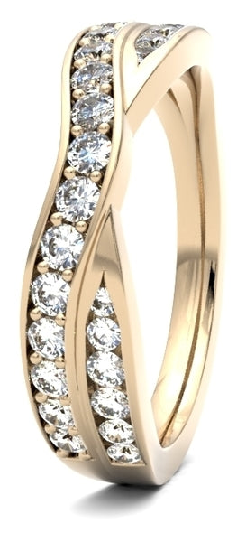 Entwined Double Row Diamond Ring