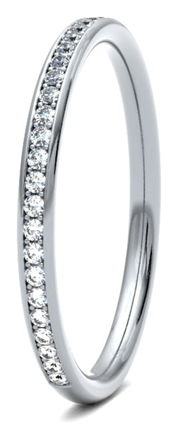 Customised Grain Channel Set Wedding Band