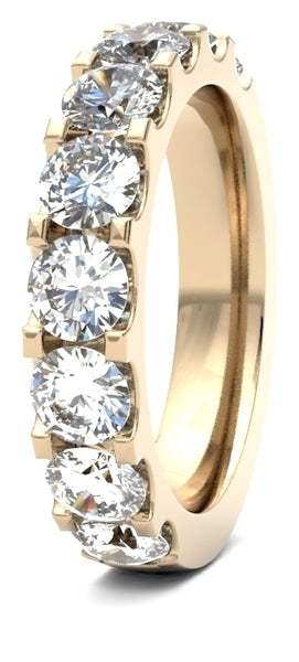 Elegant Round Brilliant Cut Wedding Band: personalised Perfection at Your Fingertips.