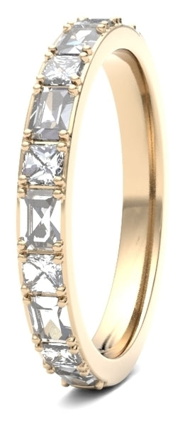Discover the timeless elegance of our Princess & Baguette Cut Diamond Claw Set Wedding Band.