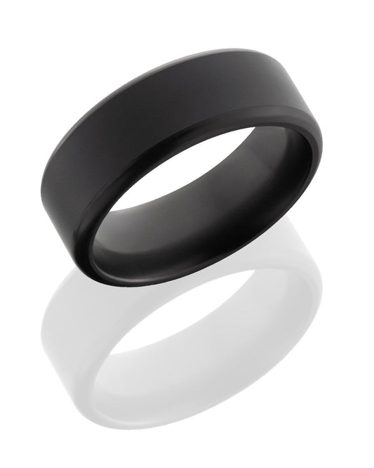Black Diamond Flat rounded 8.0mm Ring