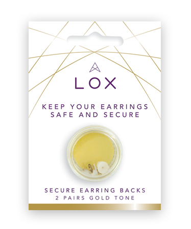 Two pairs of Gold Tone Lox secure earring backs