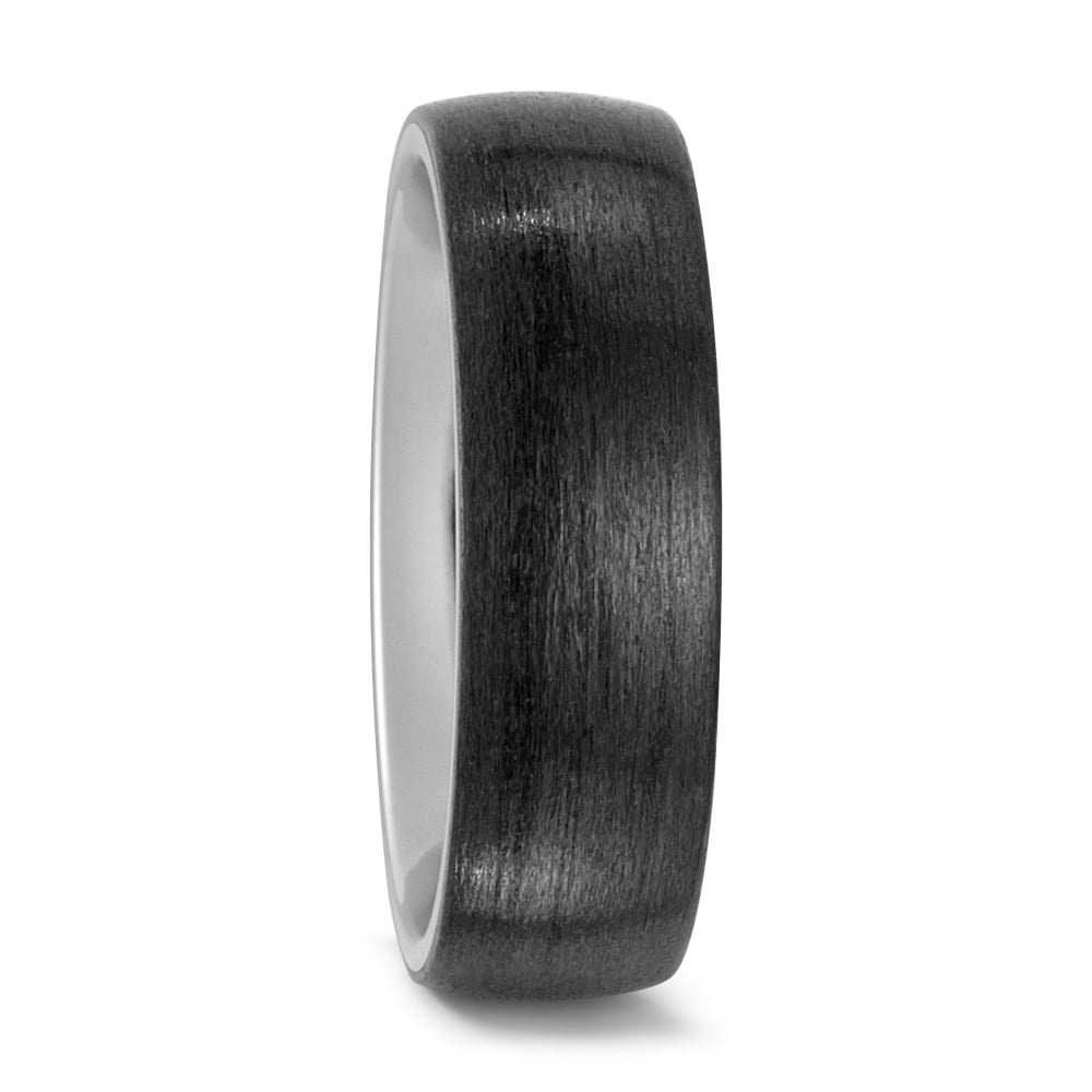 4.0mm titanium and carbon fibre wedding ring. Henry D Johnstone Jewellers, Alderley Edge, Poynton, Cheshire.