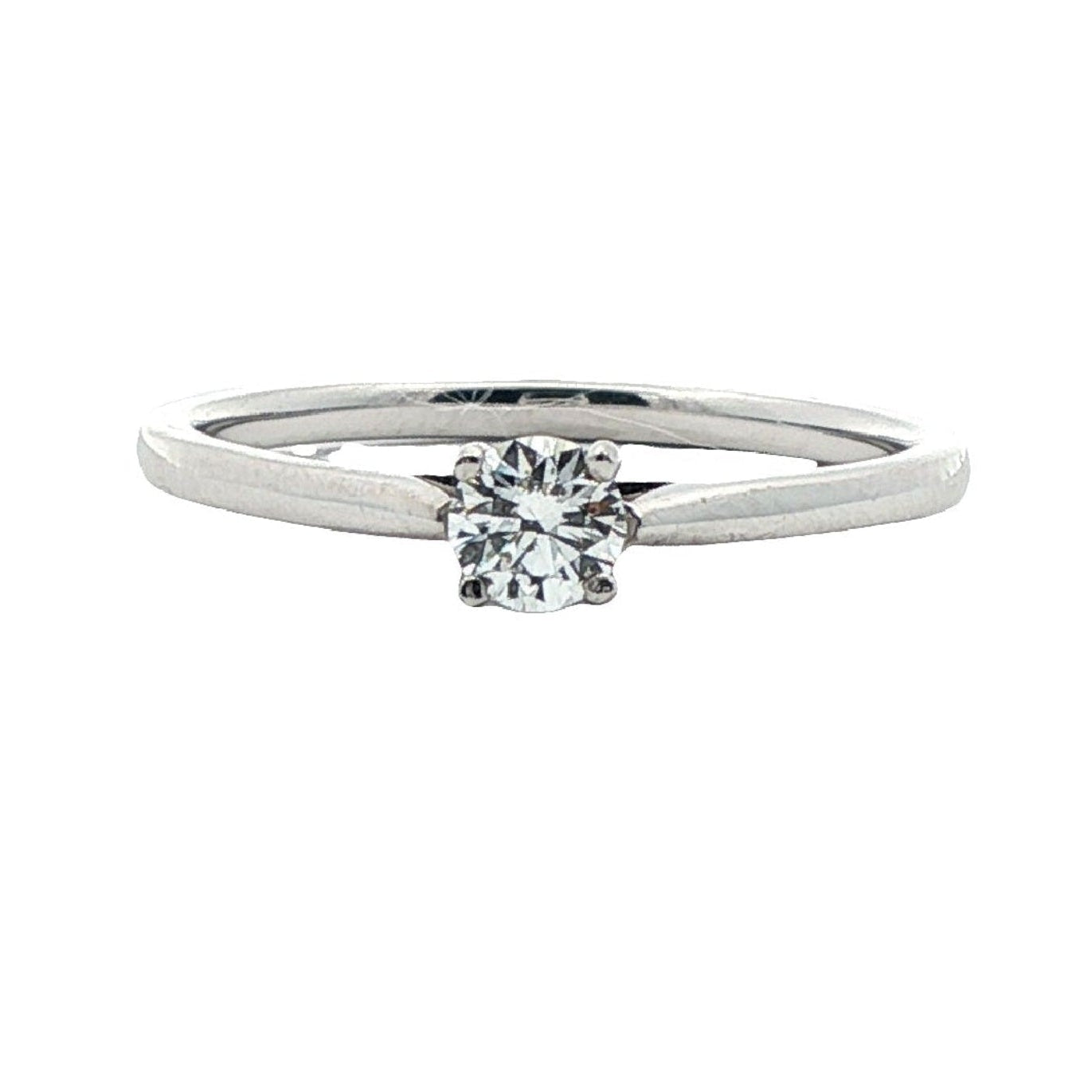 18ct white gold brilliant cut diamond solitaire ring - 0.20ct