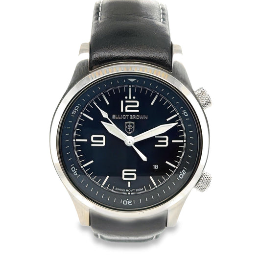 Elliot Brown 44.0mm quartz Canford 'Alex' special edition strap watch.