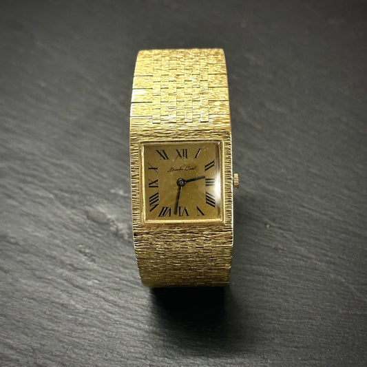 Pre-Owned: Bueche Girod 18ct yellow gold hand wound mechanical bracelet watch.