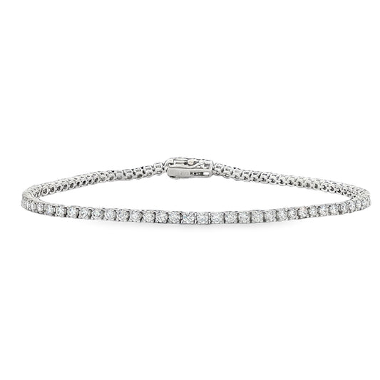 18ct White Gold Brilliant Cut Diamond Set Bracelet - 2.08ct