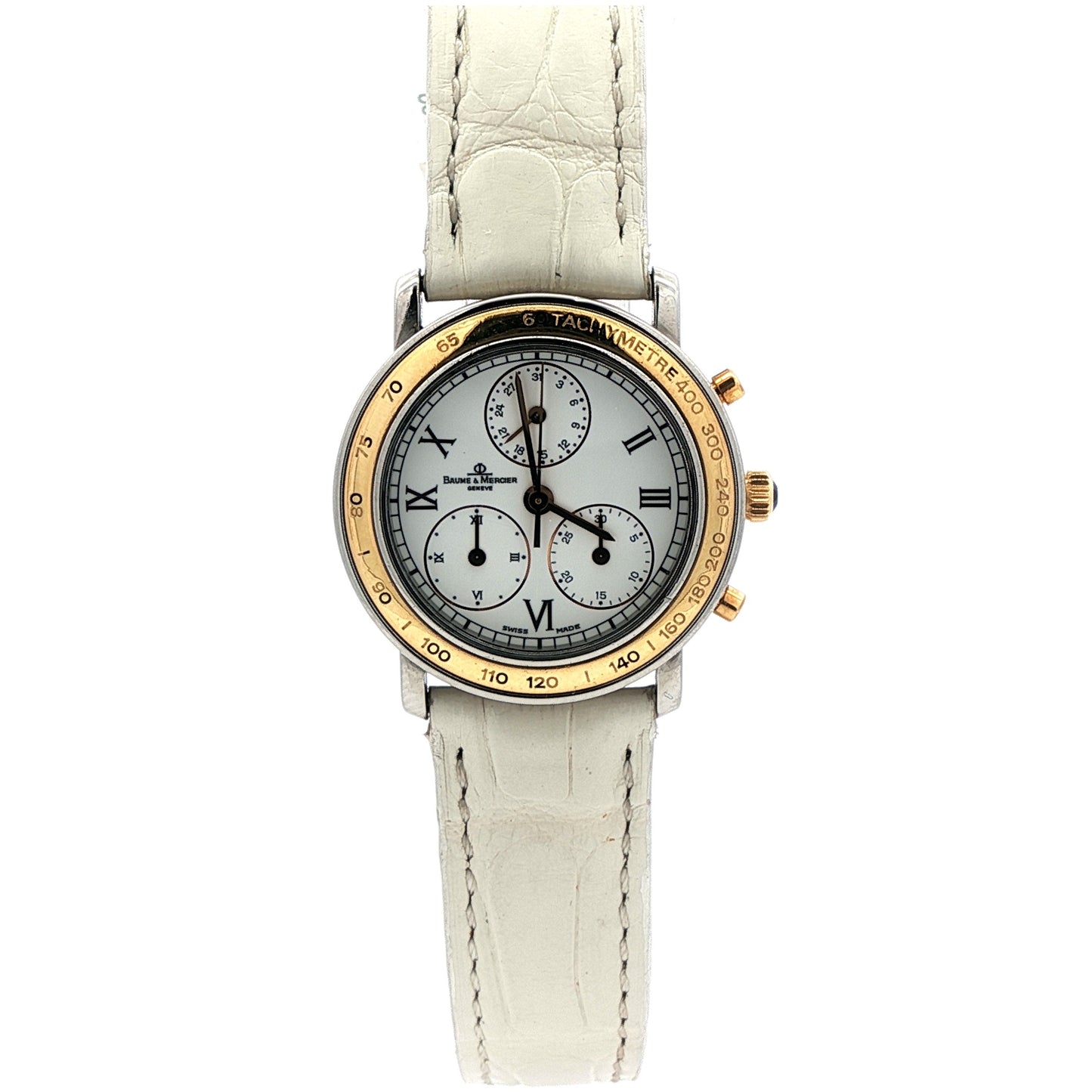 Pre-Owned: Baume & Mercier 28.0mm Quartz Chronograph Strap Watch.