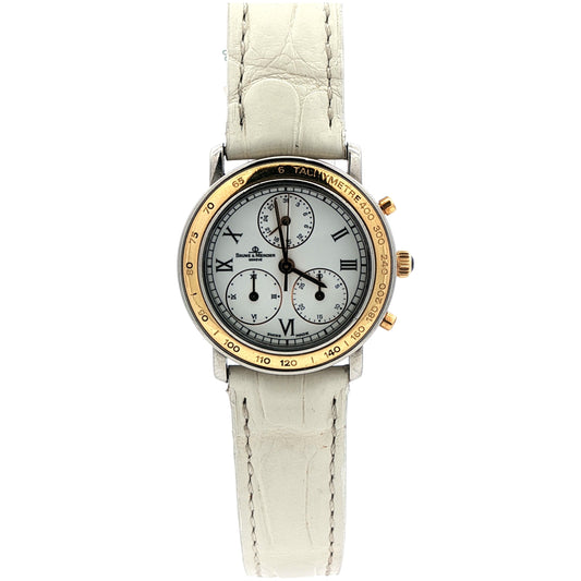 Pre-Owned: Baume & Mercier 28.0mm Quartz Chronograph Strap Watch.