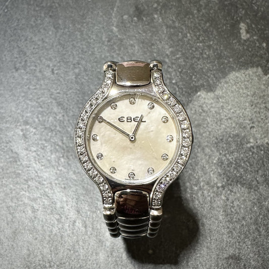 Pre-Owned: Stainless Steel Ebel 'Beluga' Quartz Bracelet Watch With Diamond Set Bezel.