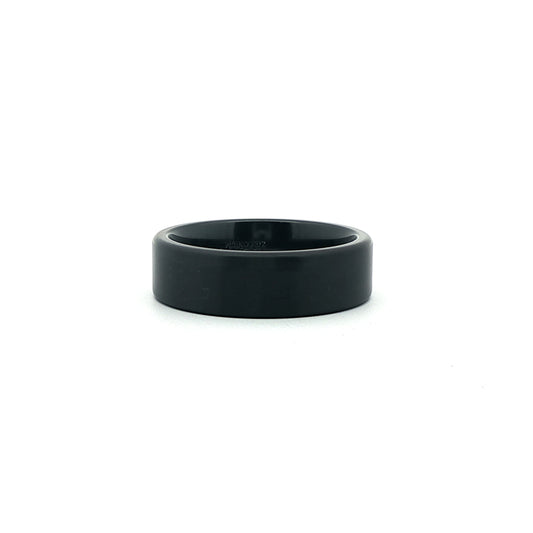 Black Zirconium Flat Court 7.0mm Matte Finish Band
