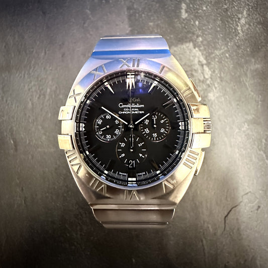 Pre-Owned: Stainless Steel Omega 'Constellation' Automatic Chronograph Bracelet Watch.