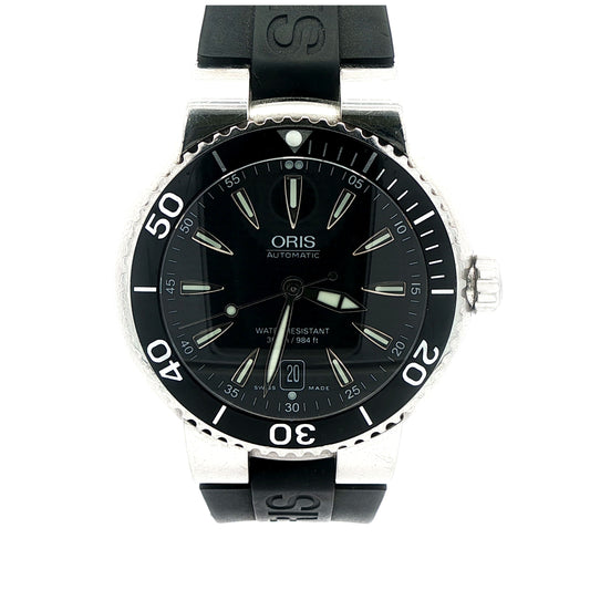 Pre-Owned: Stainless Steel Oris 'TT1' 44.0mm Automatic Strap Watch.