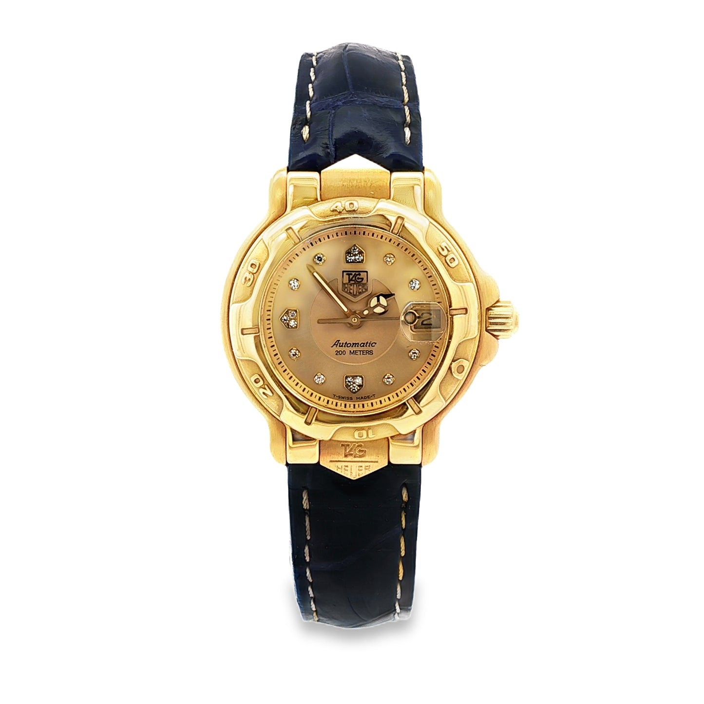 Pre-Owned: One Ladies 18ct Yellow Gold Tag Heuer 6000 Automatic Strap Watch.